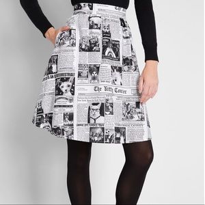 ModCloth Spreading the Mews A Line Skirt